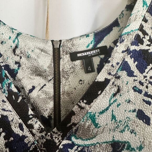 💎 Attitude by Jay Manuel Cap Sleeves Dress - Picture 4 of 8